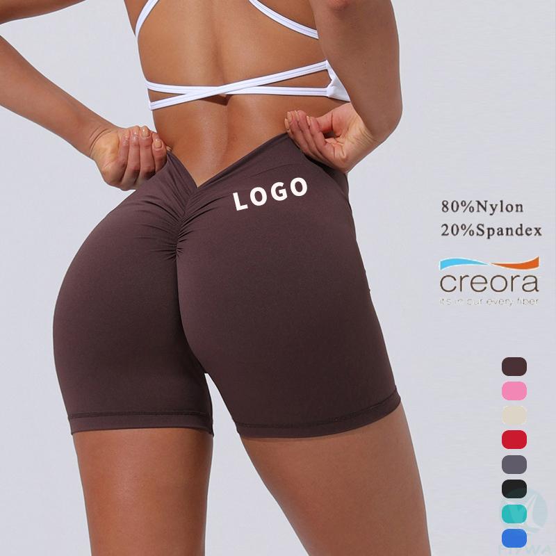 hot sale new hip V nylon yoga leggings knitted breathable xs sexy short leggings women for summer Gym Short Pants FLY-K-009