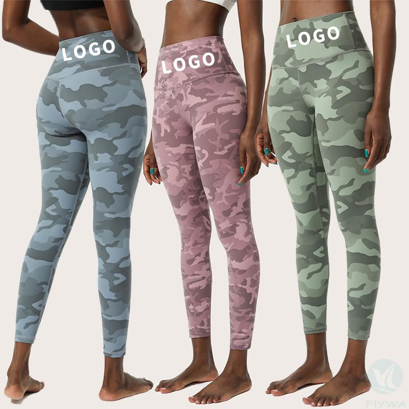 Custom Camo Pants Leggings For Women 2024 High Waisted Leggings For Women Tummy Control Tights For Women FLY-K-007