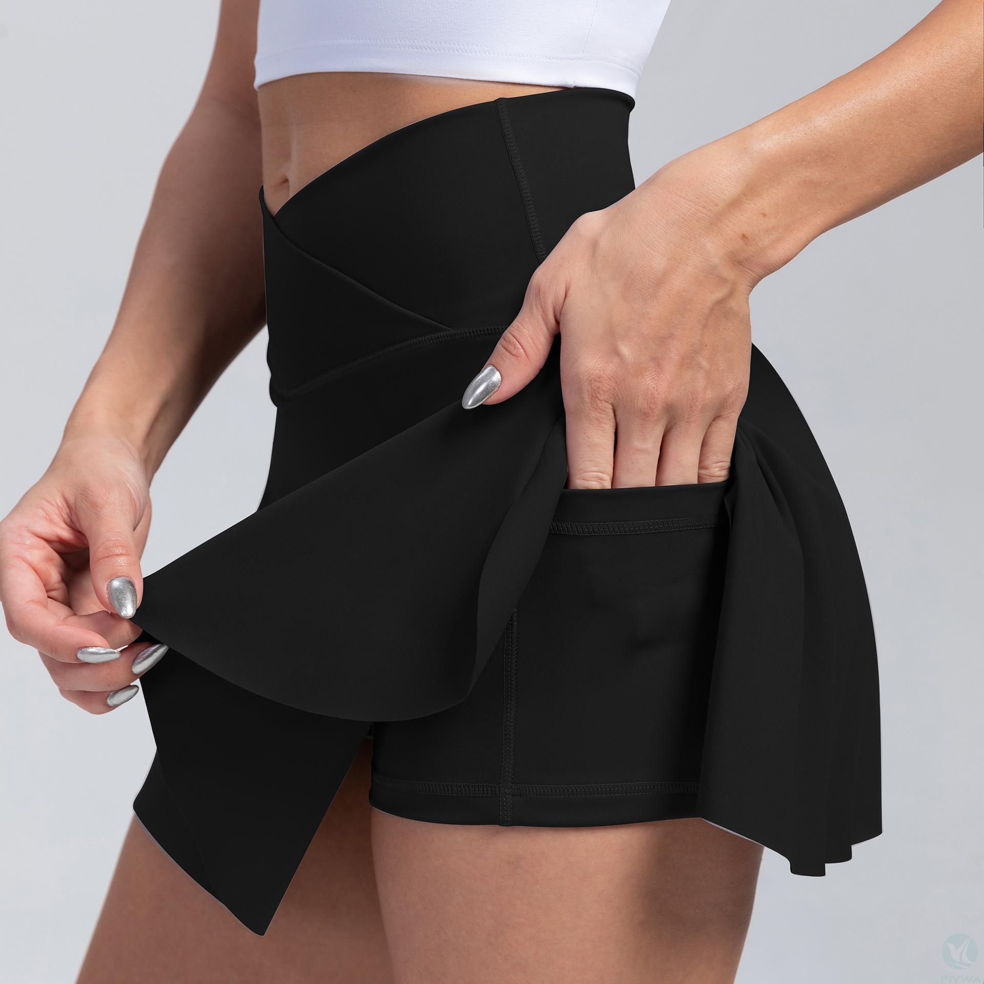 Custom Women Sportswear Tennis Skirt Golf Culottes Women Golf Pleated Skirts High Waist Tennis Skirt FLY-Q-003 - copy