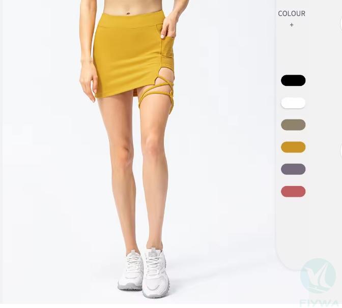 OEM Golf Sports Plus Size Women White Tennis Skirt short skirt gym wear tennis skirt FLY-Q-005 - copy