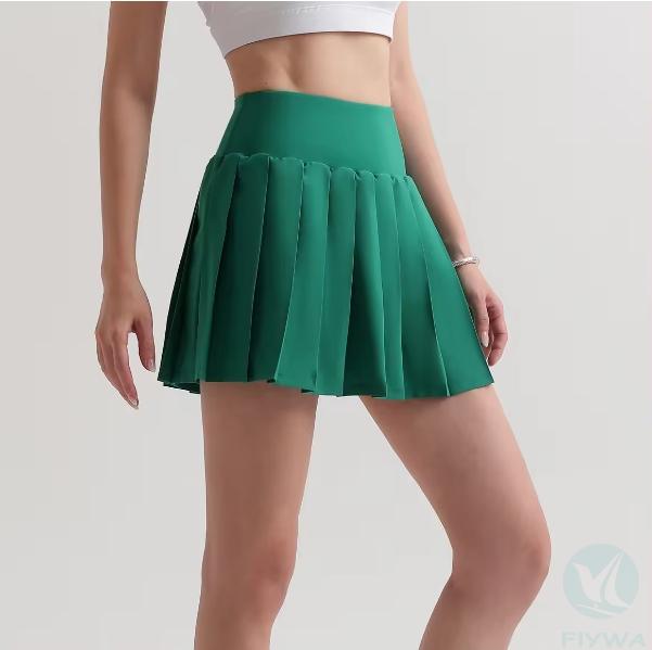 Pleated Tennis Skirts for Women with Pockets Inside Shorts Athletic Golf Skirts Activewear Running Workout Sports Skirt FLY-Q-007