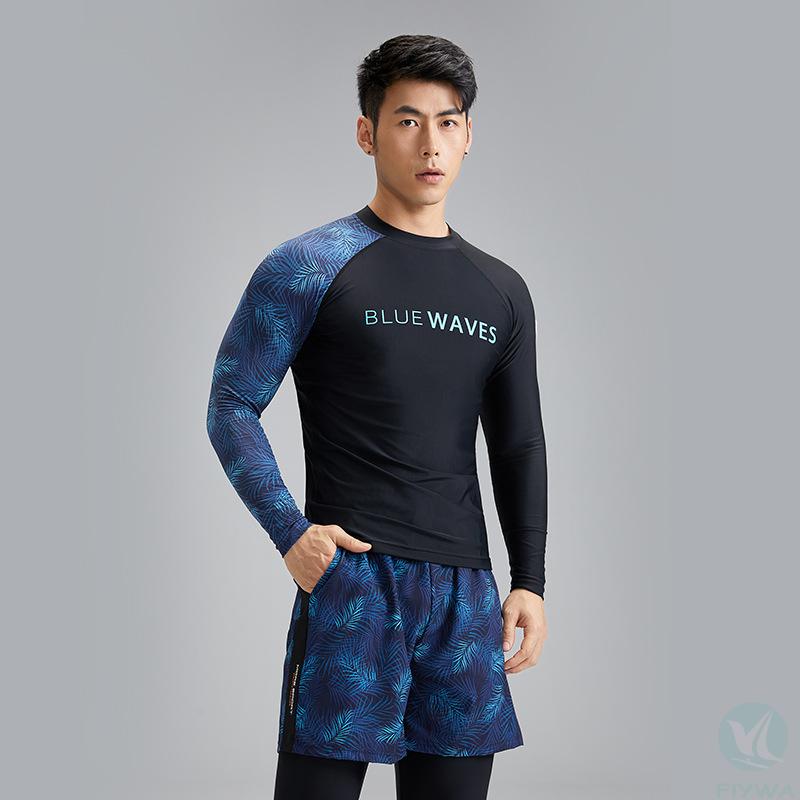 Outdoor  new split swimsuit men's suit black quick-drying breathable surfing suit sports sun protection swimsuit  FLY-Y-006 - copy