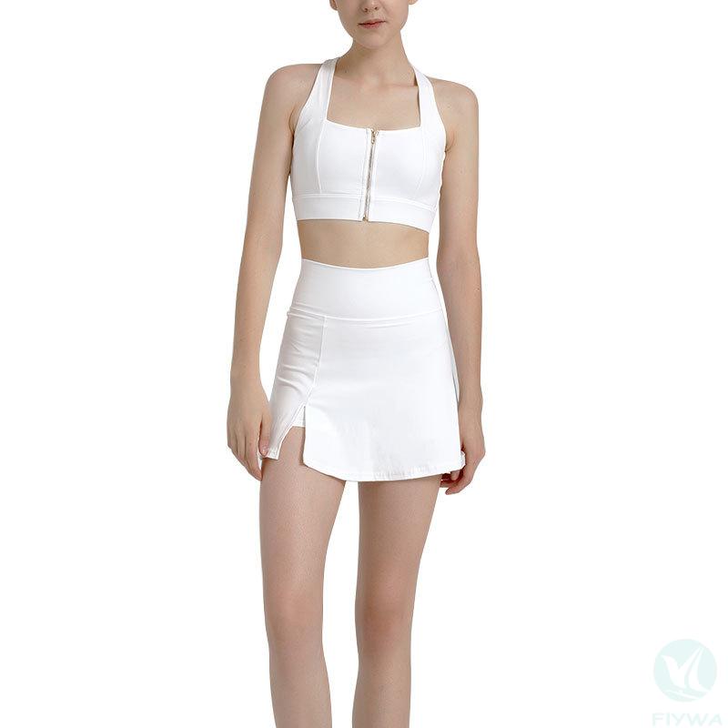 Sports suit sports bra front zipper sports vest bra sports skirt tennis skirt yoga suit FLY-WT-005 - copy
