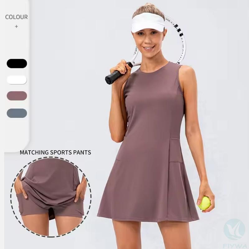 Yoga Fitness Tennis Dress Girls Dancing Golf Tennis Skirts outdoor fitness tennis dress FLY-WL-001 