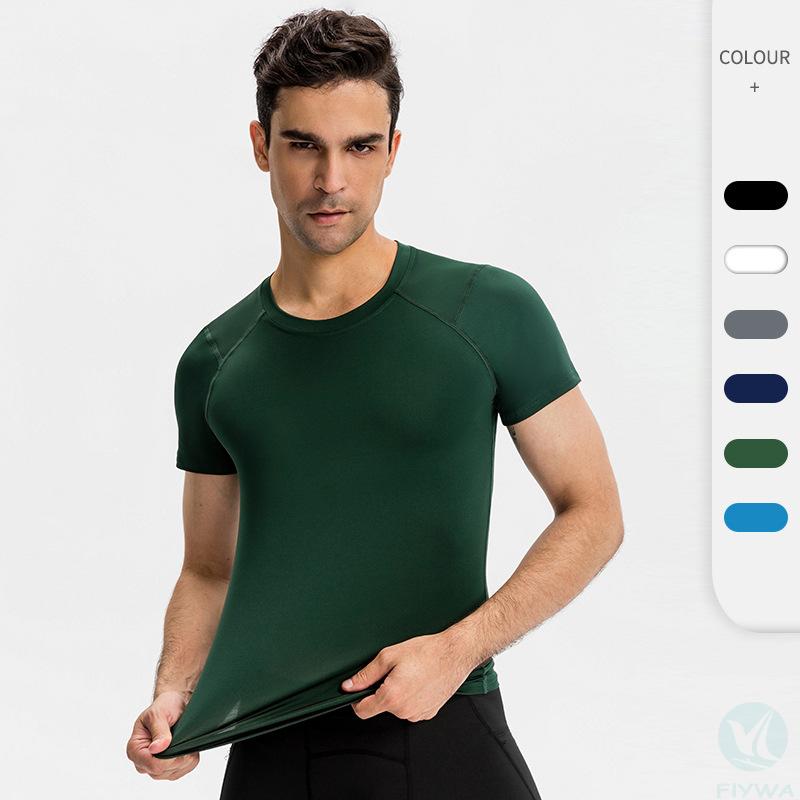 Tight running training sportswear high elastic sweat-wicking quick-drying top T-shirt FLY-MT-005