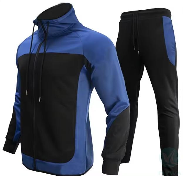  custom male cotton sweatsuit joggers pants two piece pants set men Men Side Stripe Tracksuit Zipper joggers suits set FLY-MW-004